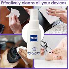 Eyeglass Cleaning Kit: Includes Eyeglass Cleaner, Cleaning Cloth, Cleaning Wipes, Anti-Fog Wipes, Cleaning Spray, Zeiss Lens Cleaner Spray, Eyeglass Cleaner, Lens Cleaning Spray, Eyeglass Cleaning Spray, Eyeglass Cleaning Spray, Sunglass Cleaner. Suitable For Cleaning TV Screens, IPad Screens, Smartphone Screens, Monitors, And Laptop Screens. - Glasses Liquid and Glasses Cloth - View 9