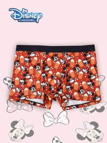 1pc Disney Cartoon Print Underwear-Soft-Comfortable, Letter Elastic Waistband, Casual Men's Underwear - Multicolor - View 1