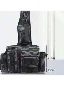 1pc Large Outdoor Fishing Tackle Box, Hunting Storage Bag, Multi-Layer Storage, Suitable For Fishing, Hunting Storage, Durable And Wear-Resistant, Can Store Fishing Rods