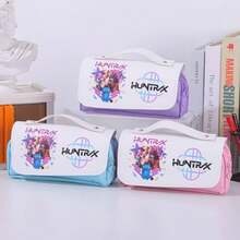 Large Capacity Cartoon Pencil Case, Magic Girl Hunting Group, Student Pencil Box & Storage Bag