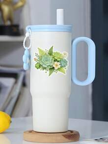 2/1 Sheet Green Plant & Flower Stickers - Add A Touch Of Green To Your Everyday Items With These Fun Stickers! Great Gift For Gardening Enthusiasts, Nature Lovers, And Creative People. - Multicolor - View 4