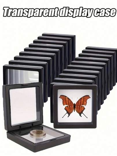 5/10/20/40pcs Transparent Coin Collection Box Set - Transparent Coin Capsules, Round Plastic Coin Boxes, Coin Storage Boxes, Commemorative Coin Protector Boxes, Christmas, Adjustable Coin Protector Boxes, Coin Collection Round Boxes