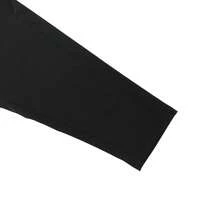 Adidas 女士休闲锥形七分裤，轻薄面料，适合运动、休闲和日常穿着，春夏款 - 黑色/炭灰 - 查看 4