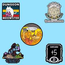 5pcs/Set Cute Enamel Pin Lapel Pins Badges On Backpack Women's Brooch Zinc Alloy Clothes Gift Jewelry Fashion Accessories - Black - View 4