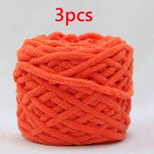 3pcs/300g Mixed Color Ice Bar Striped Yarn, Soft Chunky Yarn, Suitable For Hand Knitting DIY Soft & Thick Knitted Yarn, Can Be Used To Make Blankets, Scarves, Dolls, Slippers, Crochet Yarn