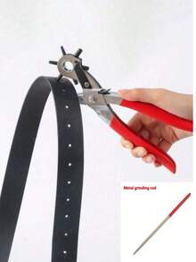 1pc Leather Hole Punch Pliers, Rotary Sewing Machine Leather Belt Hole Punch Tool