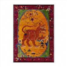 Tiger Pattern Vintage Oriental Design Area Rug Washable Rug Vintage Traditional Floor Cover Foldable Thin Retro Accent Indoor Non Slip Carpet Print Mat Bedroom Living Room Bathroom Home Decor Large Carpets Dining Room Rug Kitchen Rugs For Entryway - A - 查看 4