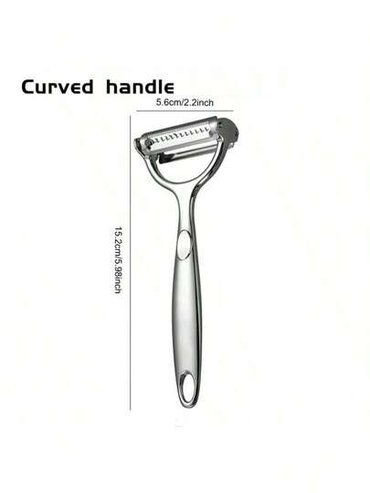 1PC Multi-Function Vegetable Peeler | 2-In-1 Stainless Steel Blade For Fruits & Vegetables | Quick Kitchen Tool For Camping & Holiday Cooking (Trending: New Year Kitchen Upgrade, Winter Cooking Essentials, Compact Camping Gadgets, Stainless Steel Slicer, Chef's Must-Have Tools)