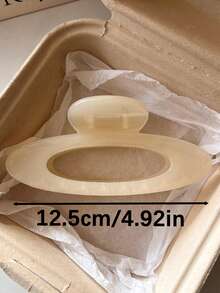 2pcs/1pc Women White & Green Lightweight Plastic Hair Clips, Fashion Versatile High-End Elegant Simple Solid Color Hair Claws, Suitable For Daily Outing, Casual, Party, Commute, Beach, Vacation, Ponytail, Bun, Face Washing, Makeup, Outfit Accessory Women Claw Clips Elegant Hair Accessories - Multicolor - View 2