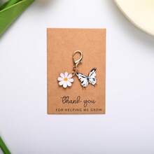 Thank You Gratitude Card Colorful Enamel Daisy Keychain Pendant Small Postcard, Employee Appreciation, Encouragement Blessing Close Friends - E - Xem 17