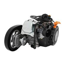 WOBENFOG 100CC 4-Stroke Bicycle Motor Kit, 3HP Hand Start Gas Motorized Motor Bike Modified Engine With Air Cooling System, Petrol Motorized Bike Engine For Beach Bikes With Large Triangular Frame Space - Black, Silver - View 4