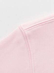 Balabala 男女通用圆领卫衣，活动自如设计，棉混纺面料，百搭日常穿着 - 白紅色 - 查看 3