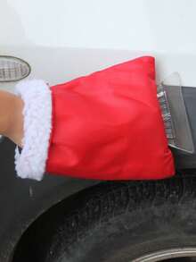 Winter Car Snow & Ice Removal Glove, Soft Lined With Built-In Scraper, Portable Auto Windshield De-Icing Tool