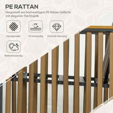 3-Piece Garden Furniture Set, Bistro Set With Coffee Table And 2 Chairs, Garden Lounge Set With Cushions, Grey, Ideal For Terrace And Balcony - Dark Grey - View 4