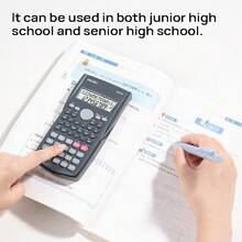 DELI The D82MS Calculator Is Suitable For Study And Office Use, Offering A Rich Set Of Calculation Functions, Sensitive And Durable Keys, Long-Lasting Power Consumption, And A Large Dual-Line Display In Dark Gray. - Dark Grey - View 2