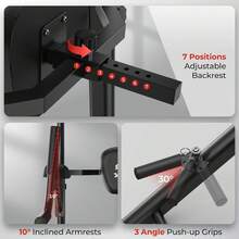 FEIERDUN Power Tower Pull Up Bar Station, 450LBS Stable Pull Up Dip Station For Home Gym Strength Training Equipment - Black - View 3