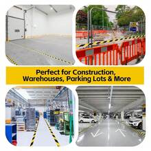 YITAPE 1-Piece PVC Warning Tape - Black And Yellow Striped Safety Tape - Waterproof, Corrosion Resistant, Residue-Free, , Suitable For Indoor And Outdoor Use - Multicolor - View 7