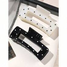 1pc Elegant Black & White Polka Dot Hair Clip, Non-Slip , Made Of Acrylic Material. Valentine's Day Accessory, Suitable For Long And Thick Hair Women. Suitable For Daily Wear, Beach, Wedding, Party And Other Occasions. Fashionable And Minimalist Design Also Suitable For Office, School, Date And Other Occasions Women Hair Accessories Elegant Hair Claws Fashion Claw Clip Fashion Hair Clutch - Multicolor - View 6
