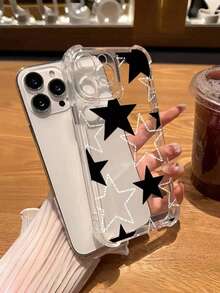 1个星形透明防震TPU手机壳，兼容苹果17 Air/17 Pro Max、16 Pro、11、15 Pro Max、14 Pro Max/13/13 Pro Max/12 Pro Max/11，保护套 - 無色 - 查看 1