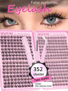 DIY Eyelash Clusters, Single Eyelashes, Ultra Thick And Elongated Eyelash Clusters, Natural Look&Wispy&Dense&Long-Lasting,Curled Single Eyelashes, Thin And Elongated Eyelashes, For Beginners At Home, Ultra Thick False Eyelashes - Hồng - Xem 7