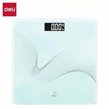 DELI LE603 Body Scale: Thickened Tempered Glass Tabletop, Non-Slip Feet, High-Definition Backlit LCD Screen, Intelligent And Accurate Weight Sensing, Mint Green. - Mint Green - View 7