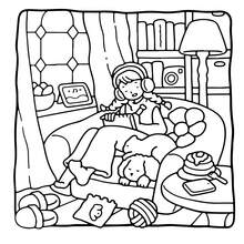 40 Pages - 210g, Healing Girl's Comfortable Coloring Book, Soft Skin Paper Coloring Album, Sweet Healing Style, Girl's Home Leisure Scene Patterns, Green And Pink Color Scheme, Stress Relief Coloring, Suitable For Stationery, School Supplies, Perfect Gift For Girls, Wedding Season, Mother's Day - DRAW EASY - View 5