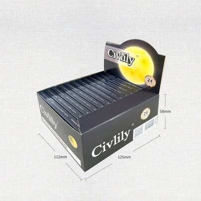 Rollo de papel manual de tamaño grande, 24 libros, tamaño del folleto en caja: 12,5 cm de largo * 11,2 cm de ancho * 5,8 cm de alto, hecho de pulpa de madera natural, se quema de manera uniforme, ultra fino y transpirable de alta calidad, fácil de transportar, perfecto para fiestas, regalos de Año Nuevo, regalos del Día de San Valentín, para padres y amigos.