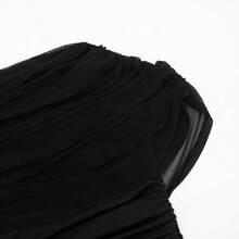 Women's Scarf Collar Draped Sleeveless Fitted Top Spring Summer New Casual Office Wear - màu đen - Xem 6