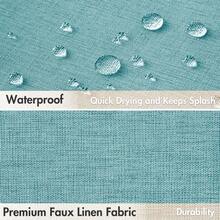 1件加厚防水浴帘，孔雀蓝仿麻浴帘，带金属挂钩 - 加厚速干面料，保护浴室隐私，兼具装饰功能 - 薄荷藍 - 查看 2