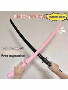 可伸缩塑料武士刀道具，适合角色扮演，酷炫时尚，具有收藏和装饰价值，建议手洗/干洗。 - 彩色 - 查看 9