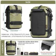 Rhinowalk Motorcycle Front Bumper Bag Tail Bag Motorbike Side Bag 6L Full Waterproof Motor Saddle Pannier Bag Rear Rack Trunk Professional Motor Accessories-Green - ColorA - 查看 2
