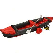 Inflatable/Blow Up Two Person Kayak/Canoe With Paddle Water Sports - Red - View 1