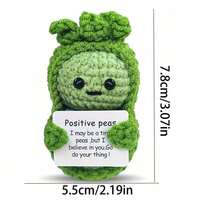 1个豌豆迷你钩针玩偶是送给朋友的有趣礼物，而积极向上的豌豆钩针励志心理健康礼物则可以送给家人和朋友。 - 彩色 - 查看 2