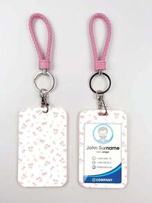 1个ABS材质花朵蝴蝶结造型钥匙扣吊坠，可作包包挂饰、证件/卡片夹，四季皆宜 - 彩色 - 查看 9