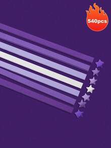 540张星形折纸，27种颜色星形纸条，双面星形折纸，纯色幸运星装饰纸条，DIY手工，适用于各种DIY项目、节日装饰、学校教学、折纸乐趣、文具、返校季 - 彩色 - 查看 19