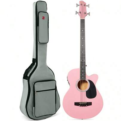 Acoustic Bass Guitar/ Equalizer, Truss Rod, Padded Gig Bag