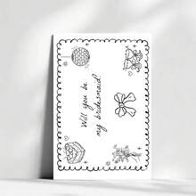 Bridesmaid Proposal Card, Will You Be My Bridesmaid, Bridesmaid Invitation Card, Card For Good Friends, Simple And Elegant Style - Single Piece - View 3