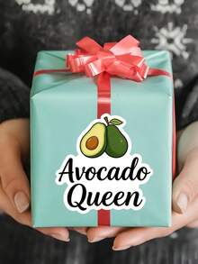 1pc Avocado Queen Funny Sticker - Stylish Sticker For Food Lovers, Versatile And Suitable For Laptops, Notebooks, Planners, Water Bottles, Phone Cases, And Creative Decorations - Green - View 8