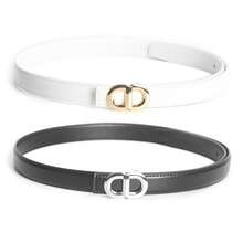 ECHAIN 1pc/2pcs Narrow Waist Strap For Jeans Dress Women Fashionable Belt Simple Elegant Waistband Valentine's/Mother's Day Gift Daily Wear Red/White/Black/Coffee/Brown