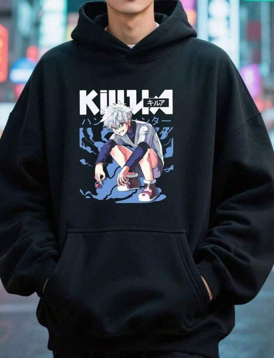 Men Outdoor Hoodies & Sweatshirts - Black - View 1