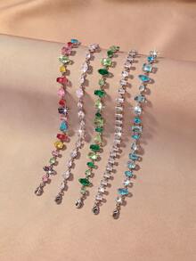 Bracelet à strass - Bijou multicolore brillant pour le port quotidien des femmes - Bracelet multicolore - Voir 1