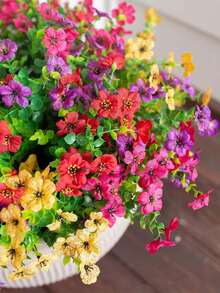 4/8 قطعة من الزهور الحريرية الاصطناعية الملونة، الأقحوان، الكينا، زهرة الصباح، مقاومة للأشعة فوق البنفسجية، مناسبة للديكور الخارجي، الحديقة، الشرفة، الممر، الشرفة، الزفاف، الباقات، الصيف، ديكور المنزل، غرفة المعيشة، غرفة النوم، طاولة، الحائط، حشو الفازات، هدايا عيد الميلاد والتخرج - متعدد الألوان - مشاهدة 4