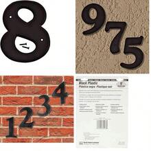 Hy-Ko Products 30210 Casa de plstico nmero 0 (cero), 6 pulgadas de alto, negro - black1+0 (cero) - Ver 1