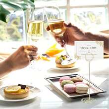 12pcs Table Number Holders, 3 Sizes 5cm/8.5cm/22cm Table Picture Stands With Non-Slip Base, Suitable For Wedding, Party, Dining Table, Photo Frame, Notes, Birthday Party Or Other Banquets - Multicolor - View 4