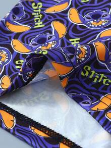 1pc Disney Cartoon Print Underwear-Soft-Comfortable, Letter Elastic Waistband, Casual Men's Underwear - Multicolor - View 2