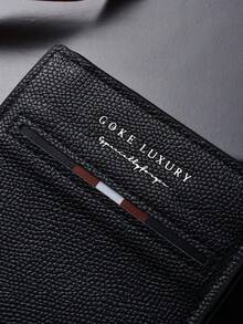 SHABILI Classic Short Men's Wallet, Retro Youth Ultra-Thin Wallet, Student New Multi-Function Card Holder, Men Leather Wallet - Black - View 7