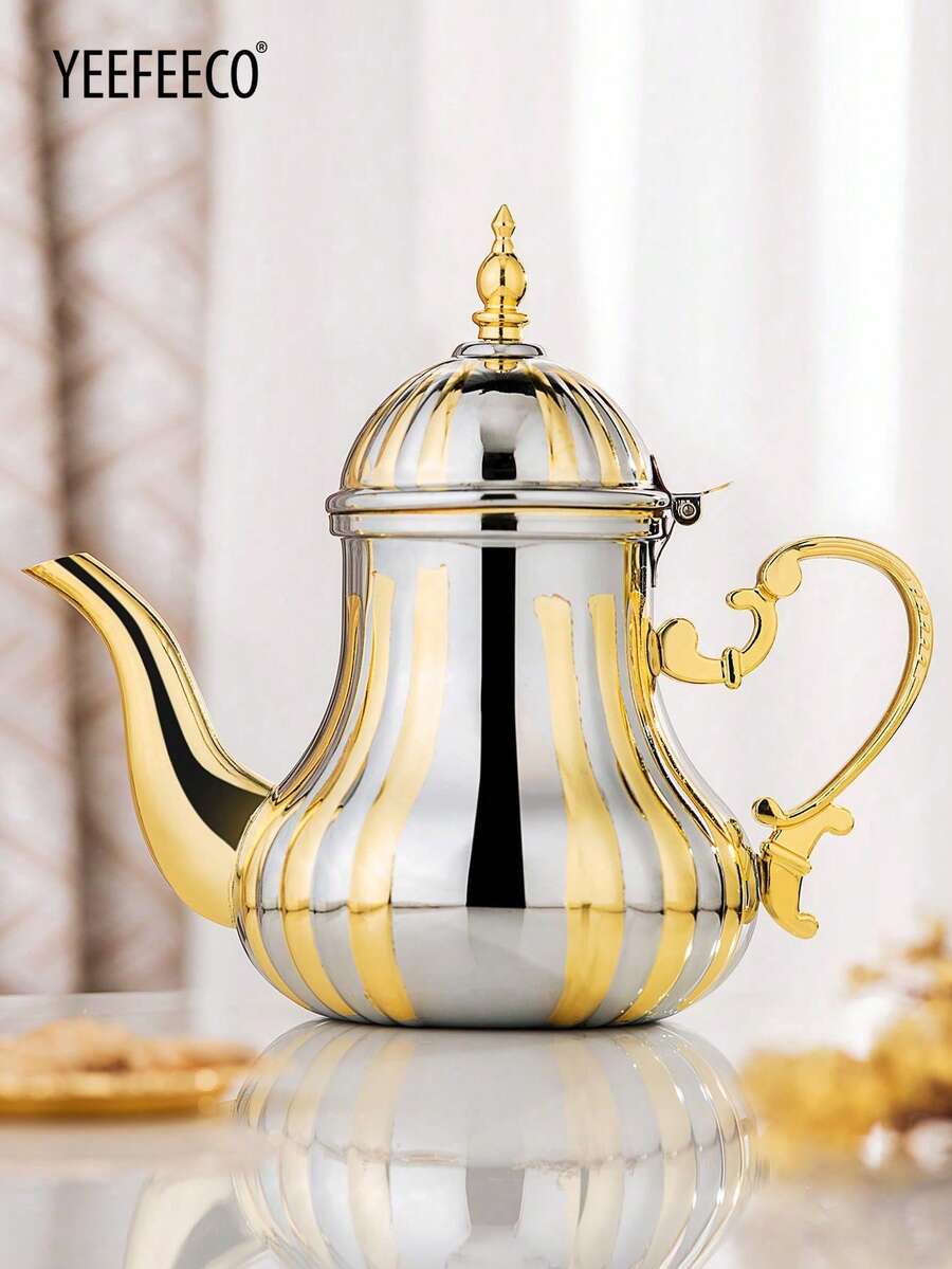 yeefeeco 1pc Saudi Arabian Style Coffee Pot, Religious Style Water Pot, Moroccan Style Tea Pot, Essential Back-To-School Item - Colorful Coffee Pot - View 1