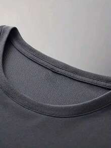 Camisa Masculina Estampa Minimalista de 2H T-shirt de manga curta Algodao com decote redondo para homem Escrita 2H - Graphite - Visão 5