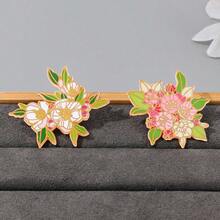 1 Pc Cartoon Brooch CreativeFlowers Enamel Pin Metal Badge Jewelry Clothing Backpack Accessories Gift For Friends - One Size - View 5