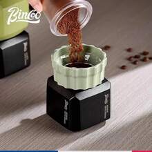 Dispensador de café Bincoo Moka, anti-polvo, válvula y doble, cafetera, accesorio especial, herramientas de café profesionales - Dispensador de polvo para engranajes, color rosa, tamaño pequeño, con 100 filtros de papel. - Ver 5